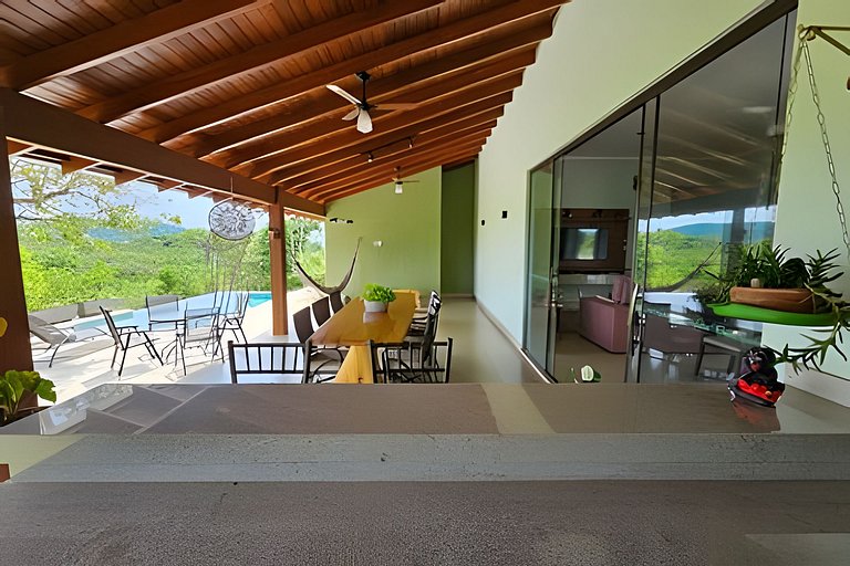 Casa Orquídeas, linda vista, lazer e conforto