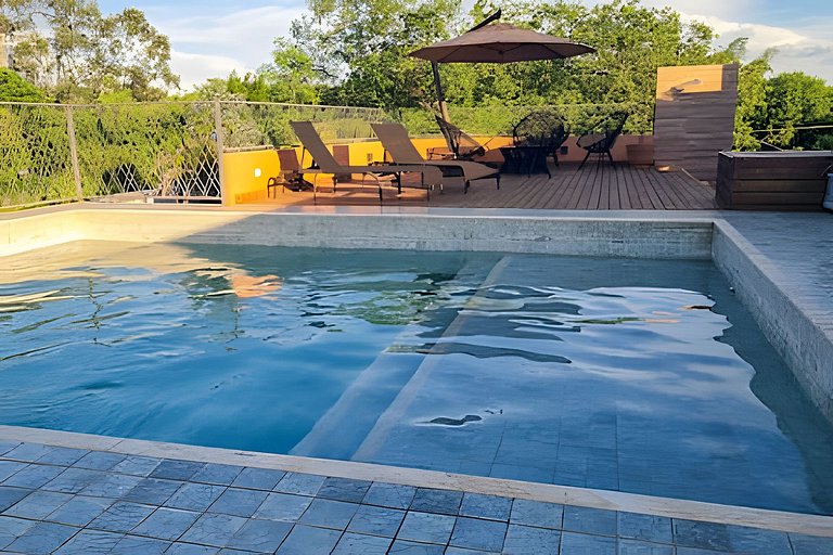 Flat Bonito Village, localização central, piscina