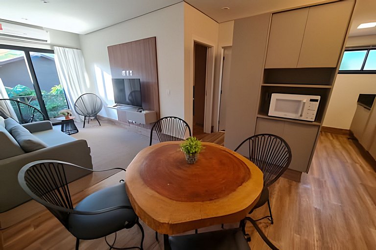 Flat Bonito Village, localização central, piscina