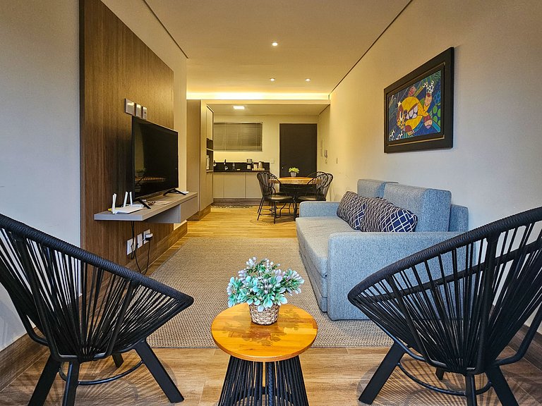 Flat Bonito Village, localização central, piscina