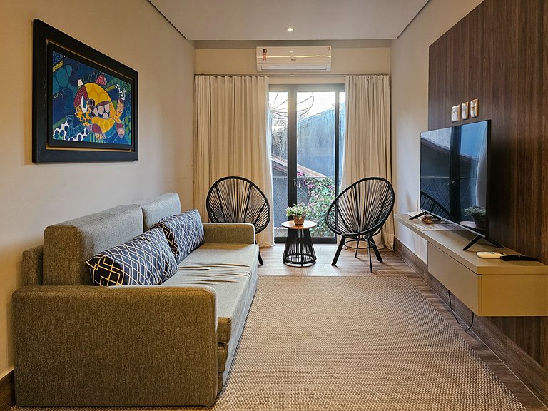 Flat Bonito Village, localização central, piscina