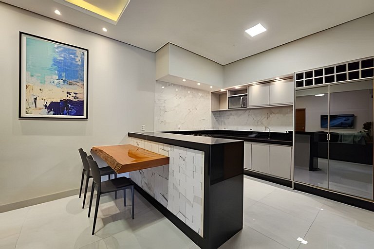 Recanto Sabiá, Área gourmet climatizada, piscina