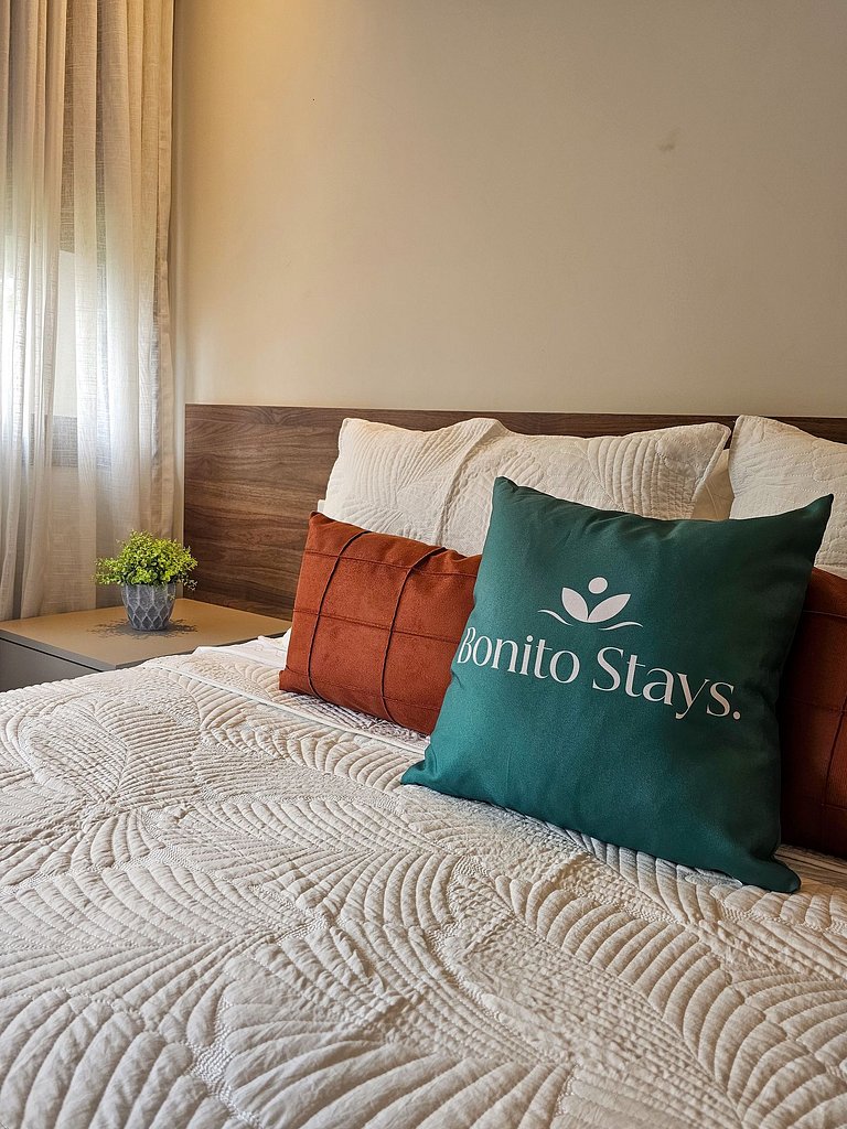 Flat Bonito Village, localização central, piscina