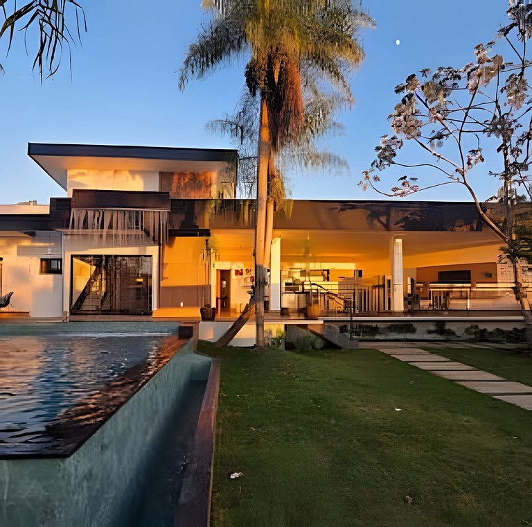 Casa da Cascata, nova, piscina, vista, alto padrão